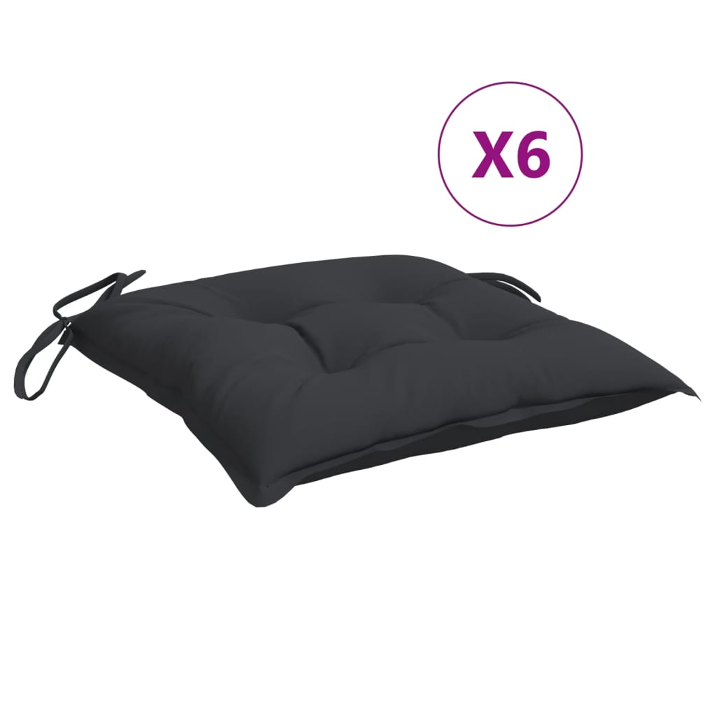 Pallet Cushions 6 pcs. Black 50x50x7 cm Oxford Fabric