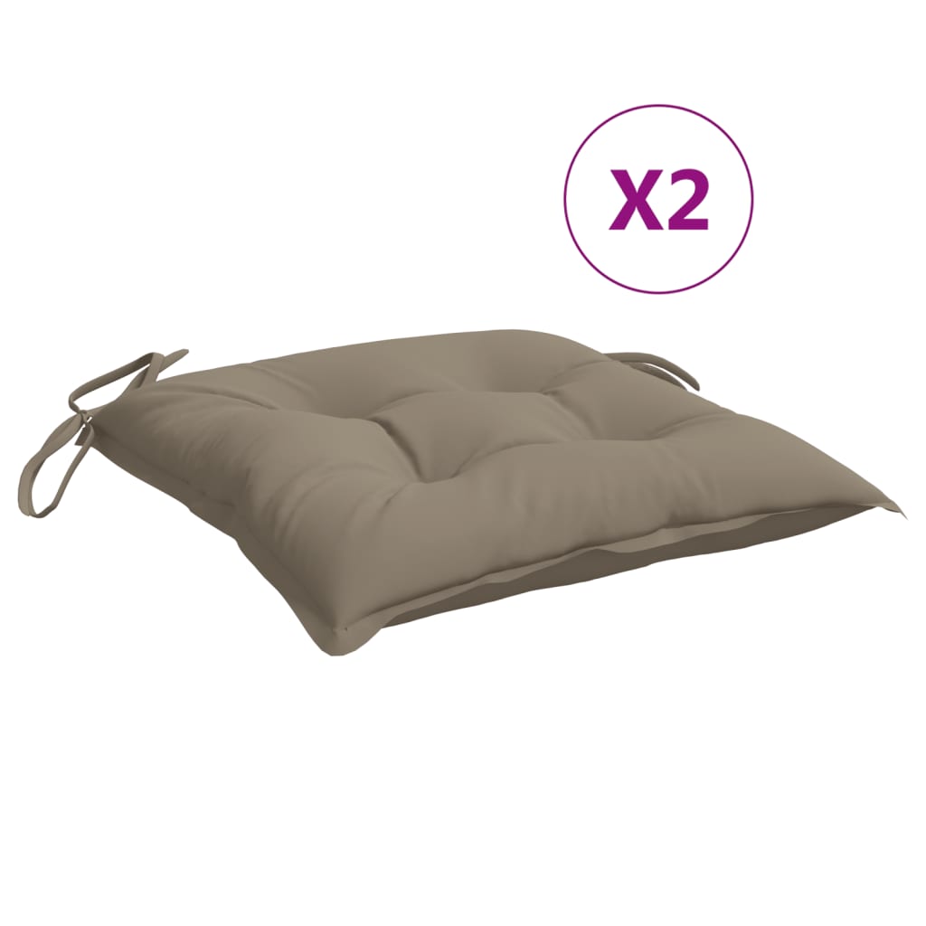 Pallet Cushions 2 pcs Taupe 50x50x7 cm Oxford Fabric