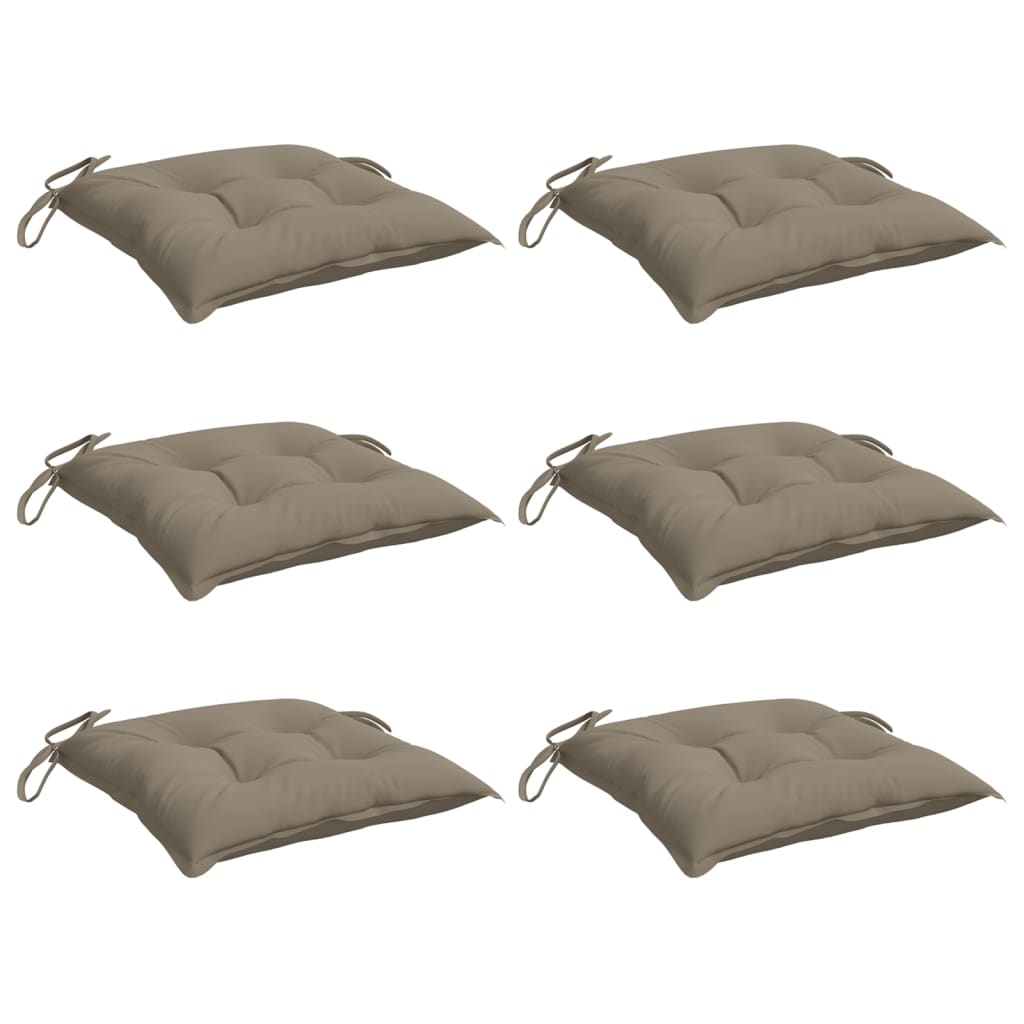 Pallet Cushions 6 pcs Taupe 50x50x7 cm Oxford Fabric