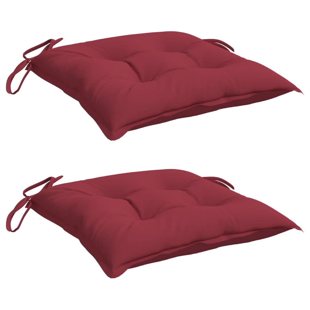 Pallet Cushions 2 pcs Wine Red 50x50x7 cm Oxford Fabric