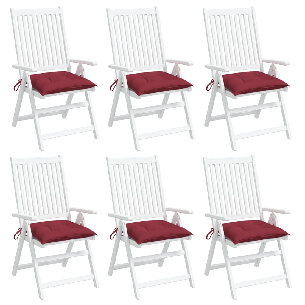Coussins pour palettes 6 pcs. Lie de vin 50x50x7 cm Tissu Oxford