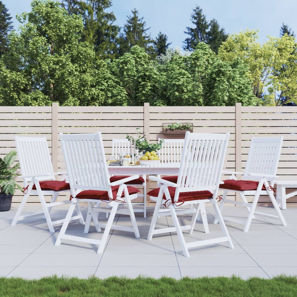 Coussins pour palettes 6 pcs. Lie de vin 50x50x7 cm Tissu Oxford