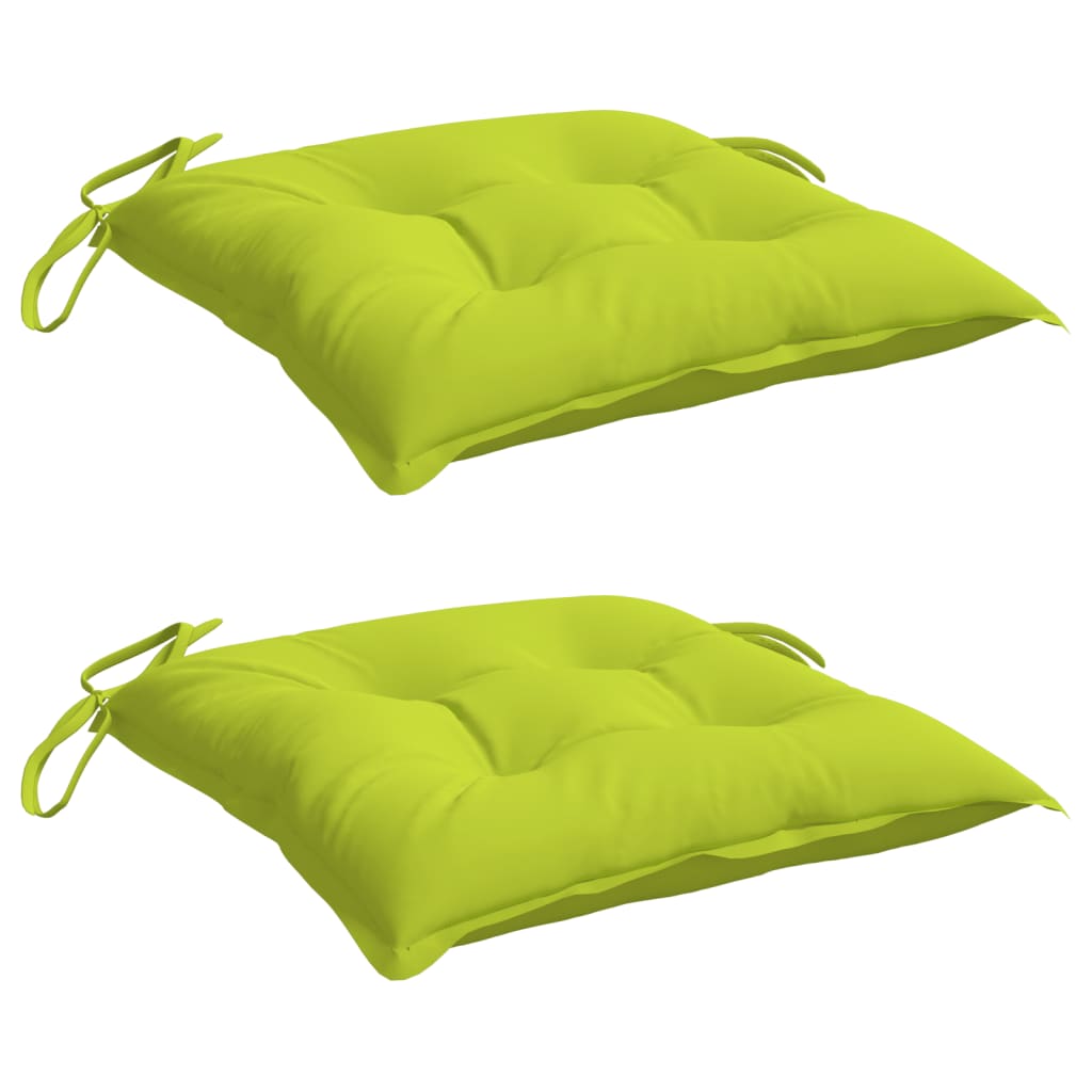 Coussins pour palettes 2 pcs Vert clair 50x50x7 cm Tissu Oxford