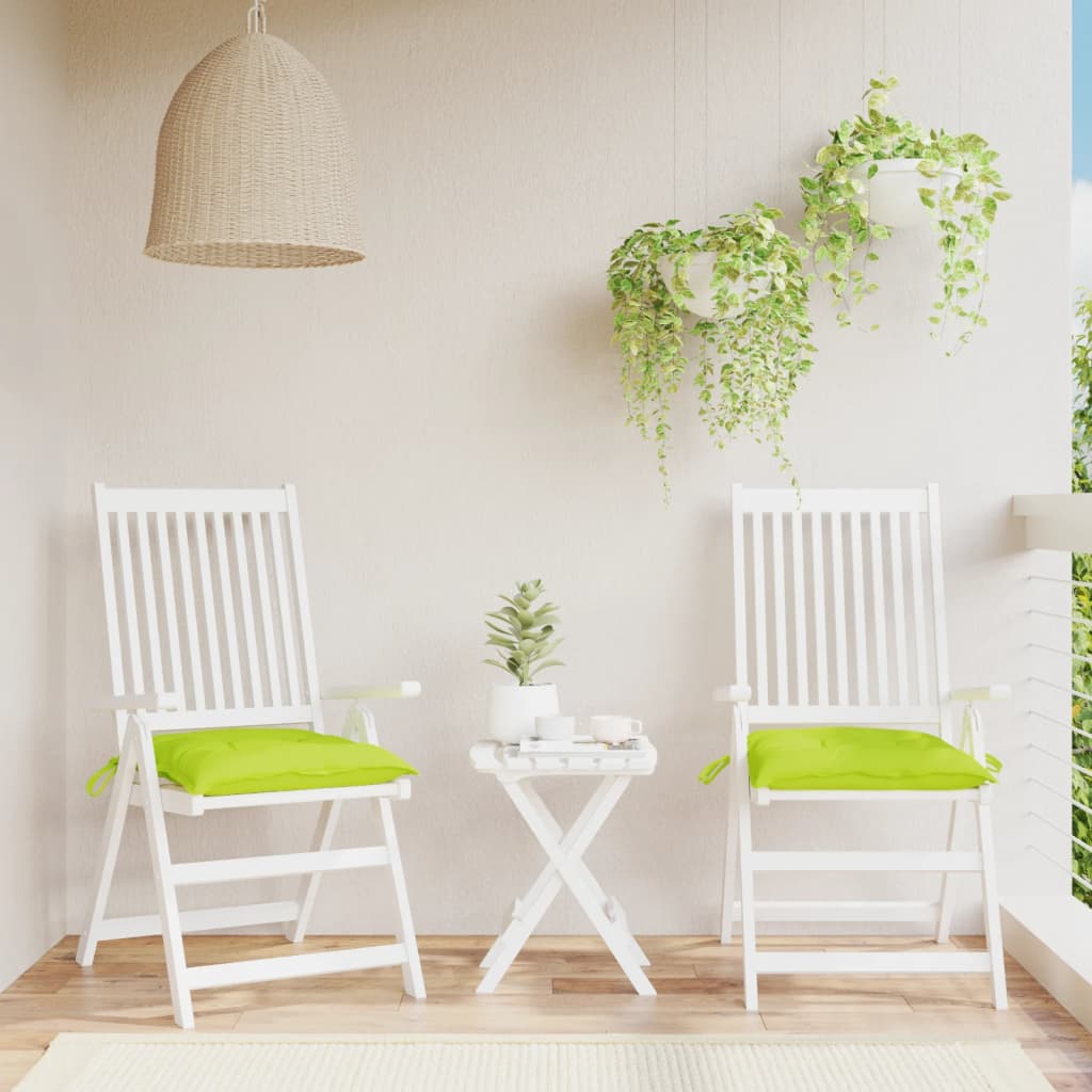 Coussins pour palettes 2 pcs Vert clair 50x50x7 cm Tissu Oxford