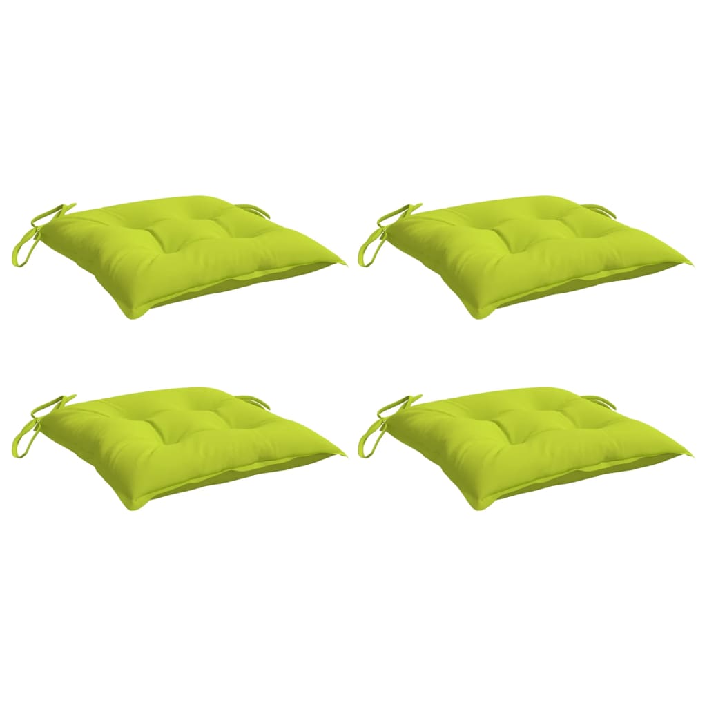 Coussin de palette 4 pcs Vert clair 50x50x7 cm Tissu Oxford