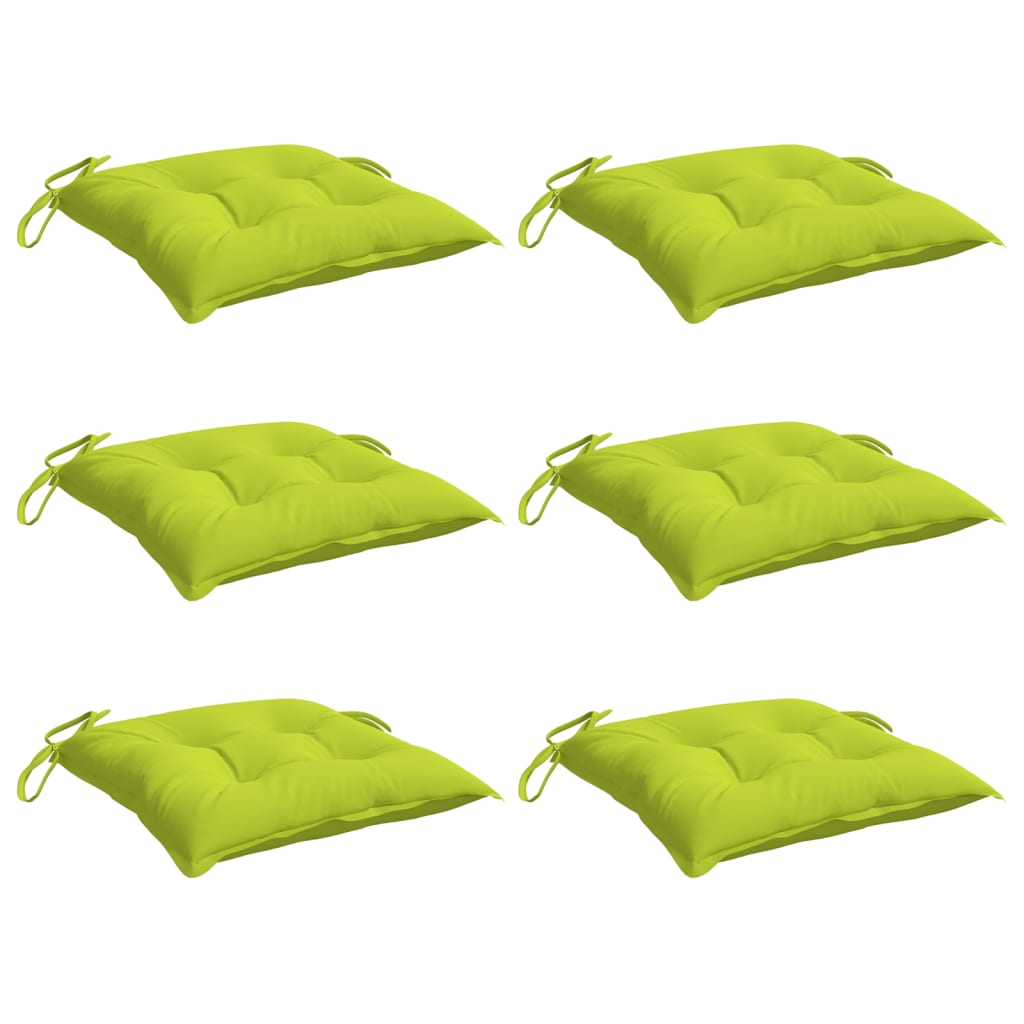 Coussins pour palettes 6 pcs Vert clair 50x50x7 cm Tissu Oxford