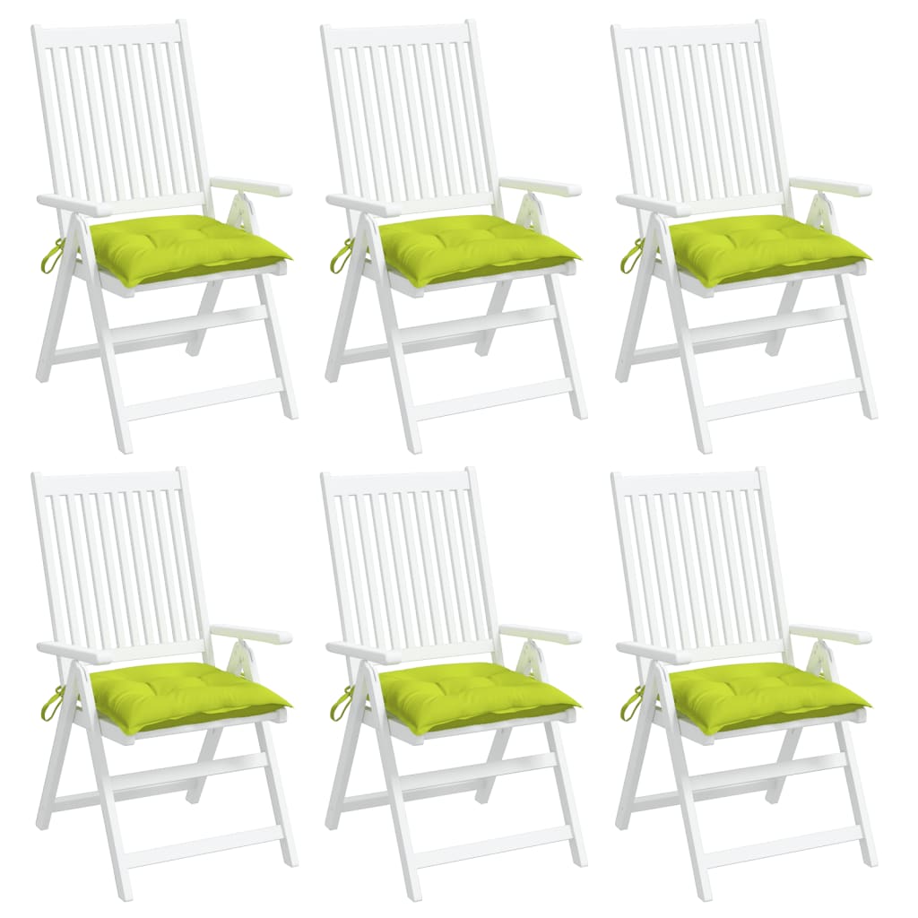 Coussins pour palettes 6 pcs Vert clair 50x50x7 cm Tissu Oxford