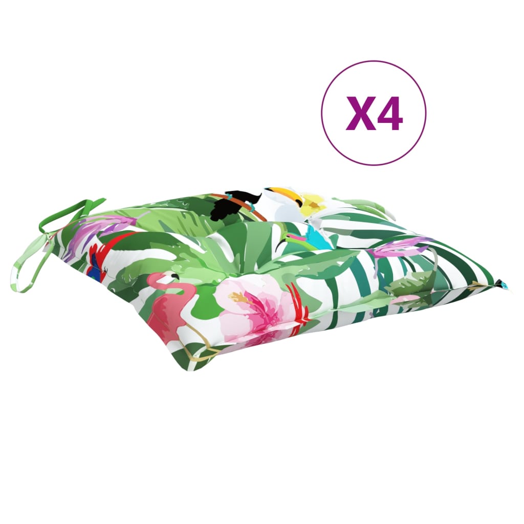 Coussins de chaise 4 pcs. Multicolore 50x50x7 cm Tissu Oxford