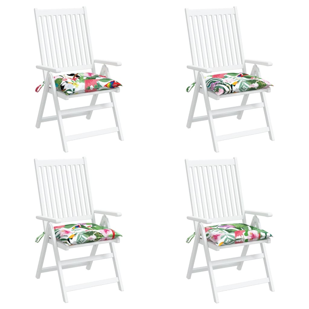 Coussins de chaise 4 pcs. Multicolore 50x50x7 cm Tissu Oxford