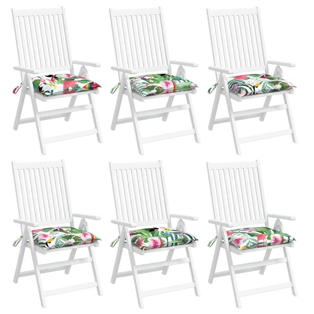 Seat cushions 6 pcs. Multicoloured 50x50x7 cm Oxford fabric