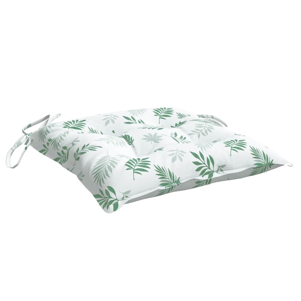Coussins de chaise 4 pcs Motif feuilles 50x50x7 cm Tissu Oxford