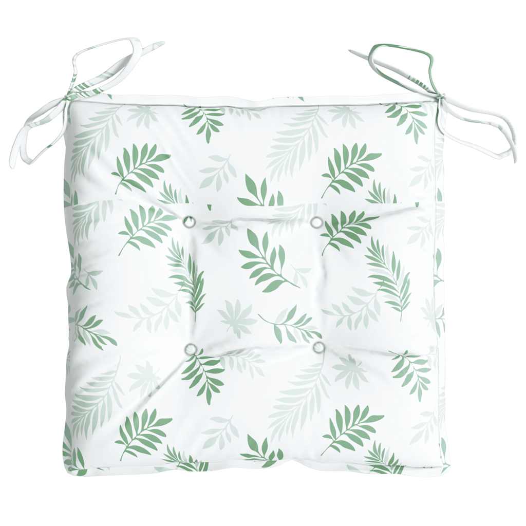 Coussins de chaise 4 pcs Motif feuilles 50x50x7 cm Tissu Oxford