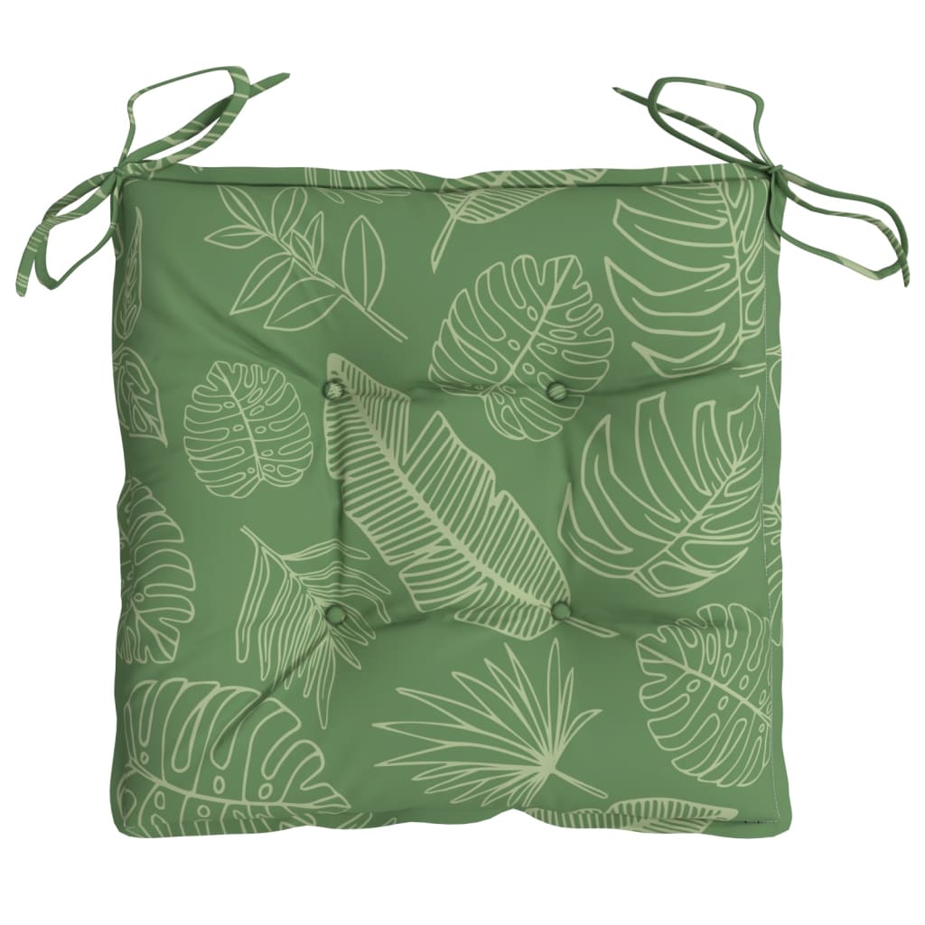 Seat Cushions 6 pcs. Leaf Pattern 50x50x7 cm Fabric