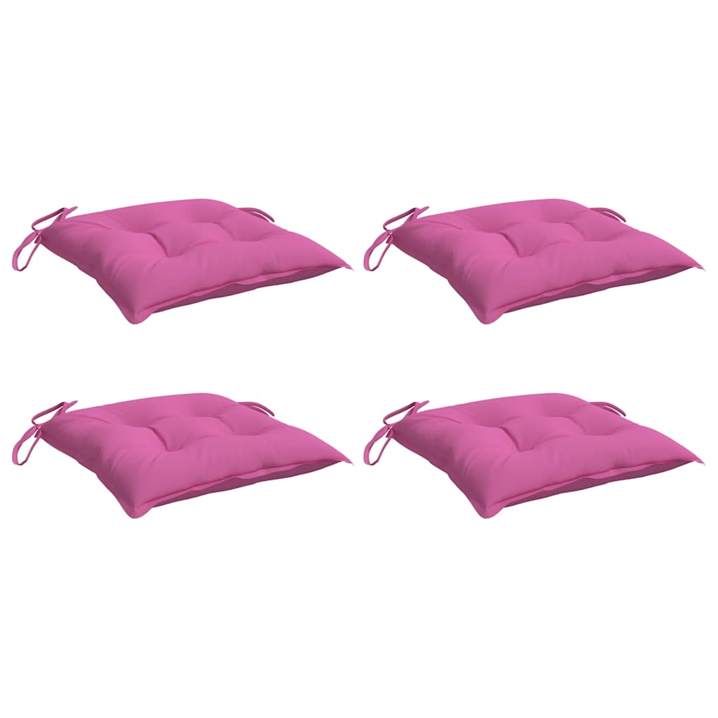 Coussins de chaise 4 pcs Rose 50x50x7 cm Tissu Oxford