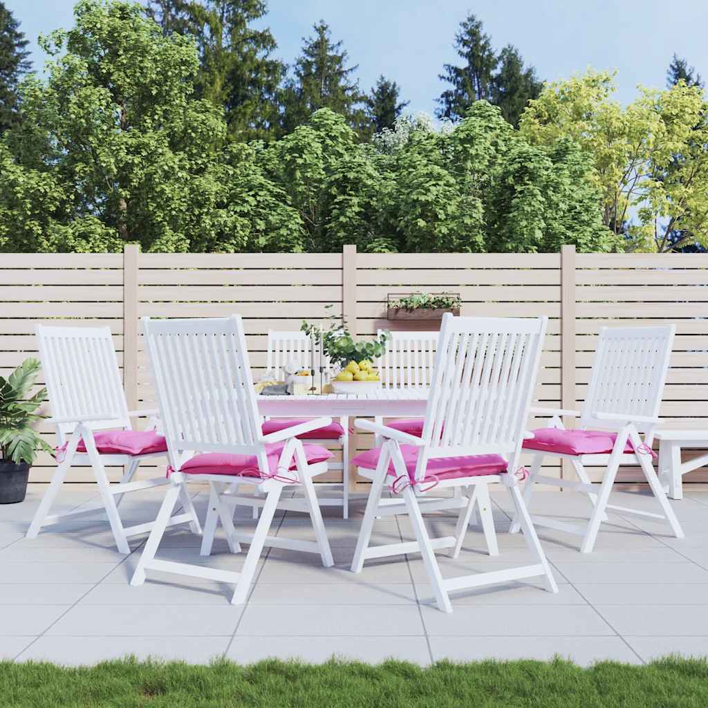 Coussins de chaise 6 pièces Rose 50x50x7 cm Tissu Oxford