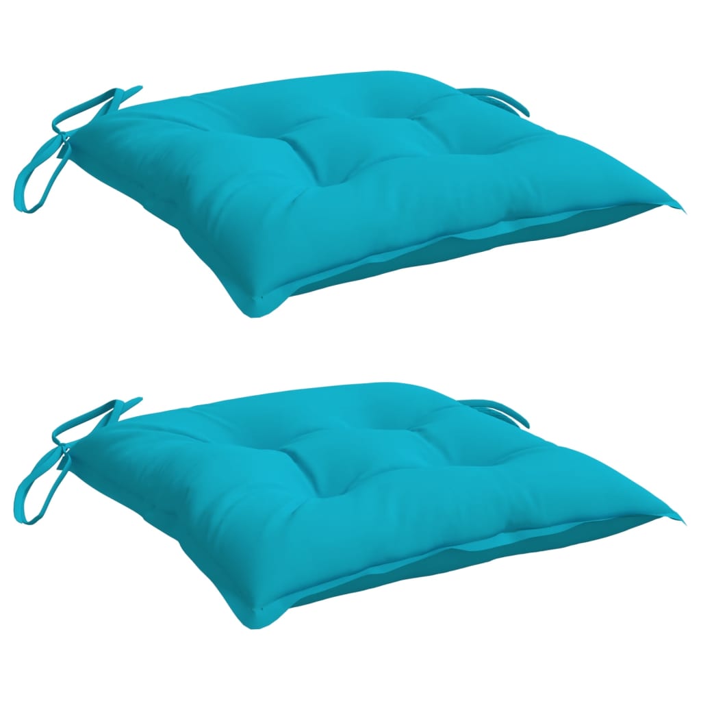 Coussins de chaise 2 pcs Turquoise 50x50x7 cm Tissu Oxford