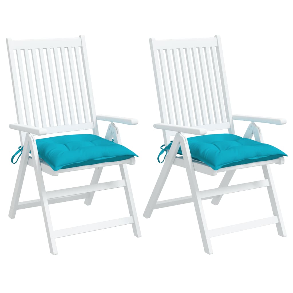 Coussins de chaise 2 pcs Turquoise 50x50x7 cm Tissu Oxford
