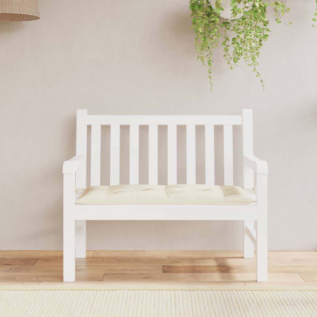 Coussin de banc de jardin Crème 100x50x7 cm Tissu Oxford