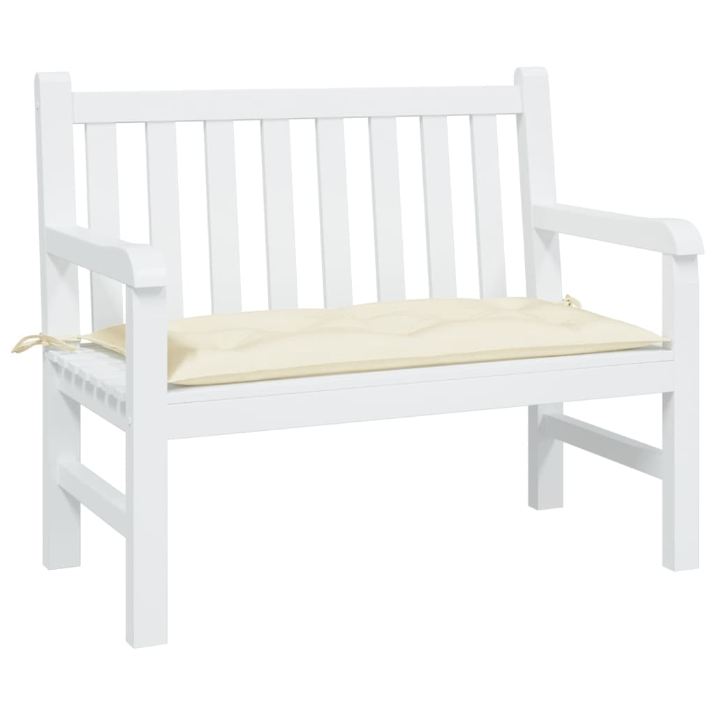 Coussin de banc de jardin Crème 100x50x7 cm Tissu Oxford