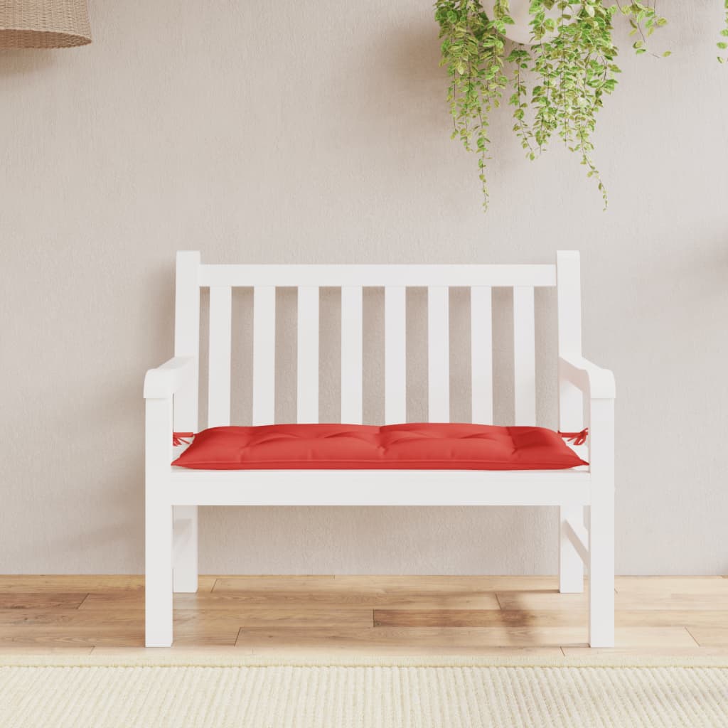 Garden Bench Cushion Red 100x50x7 cm Oxford Fabric