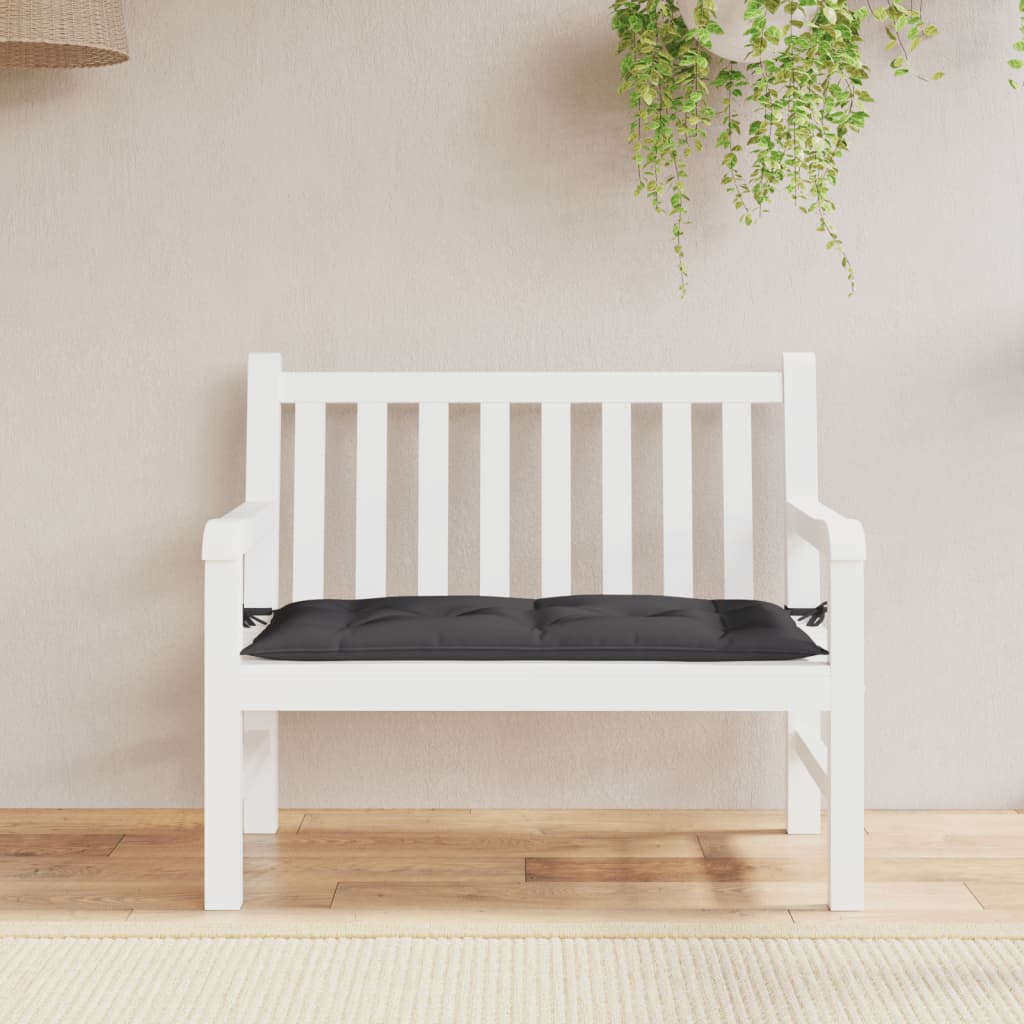Coussin de banc de jardin noir 100x50x7 cm Tissu Oxford
