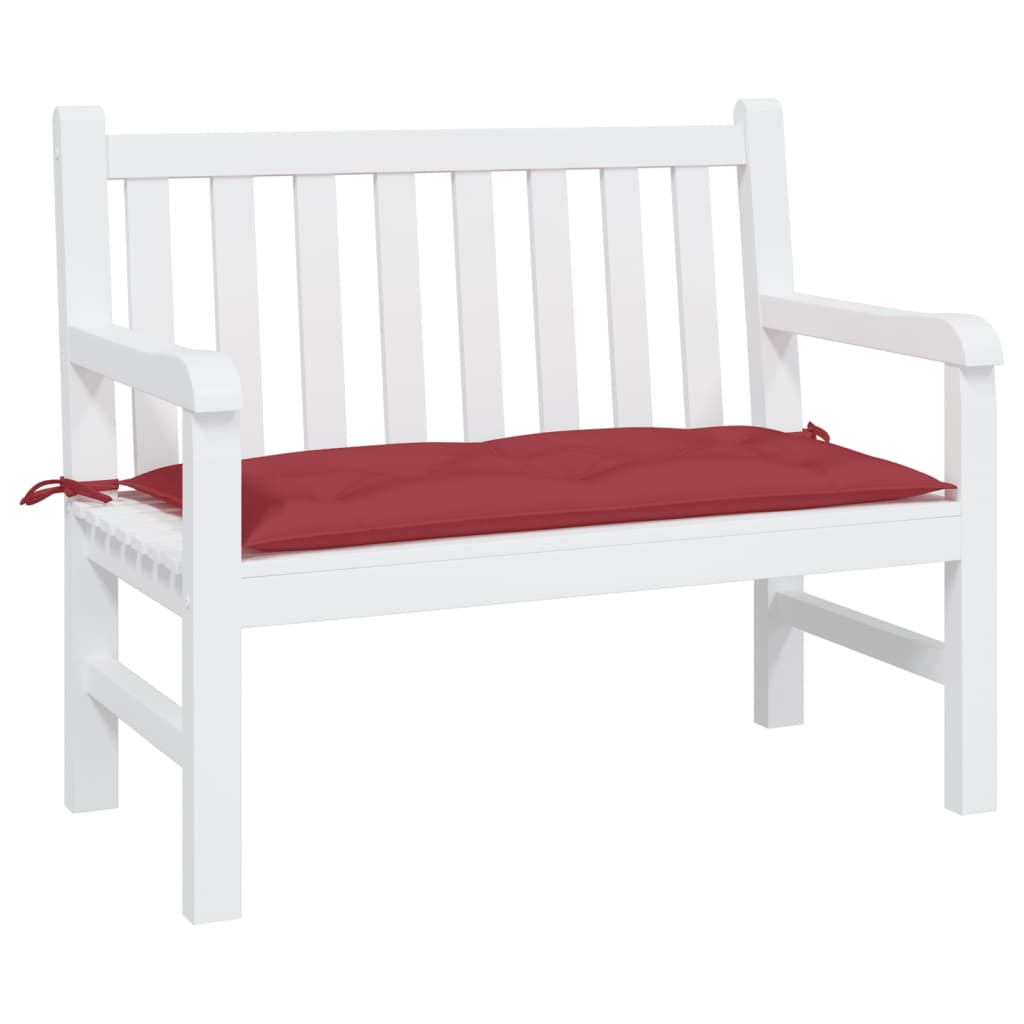 Coussin de banc de jardin bordeaux 100x50x7 cm Tissu Oxford
