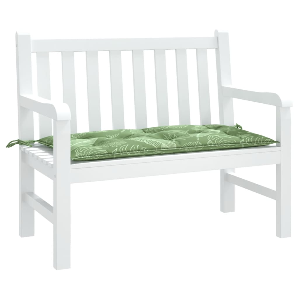 Garden Bench Cushion Leaf Pattern 100x50x7 cm Oxford Fabric