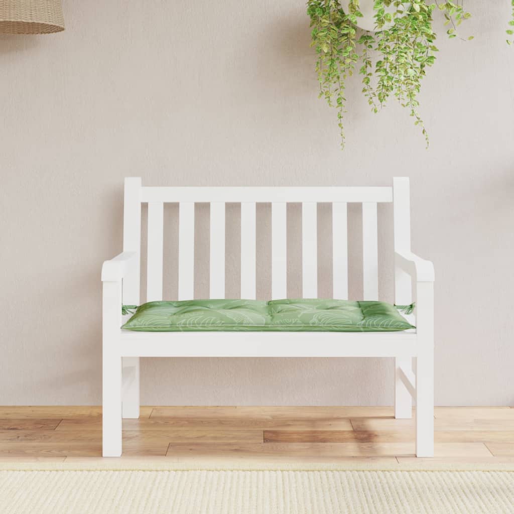 Garden Bench Cushion Leaf Pattern 100x50x7 cm Oxford Fabric