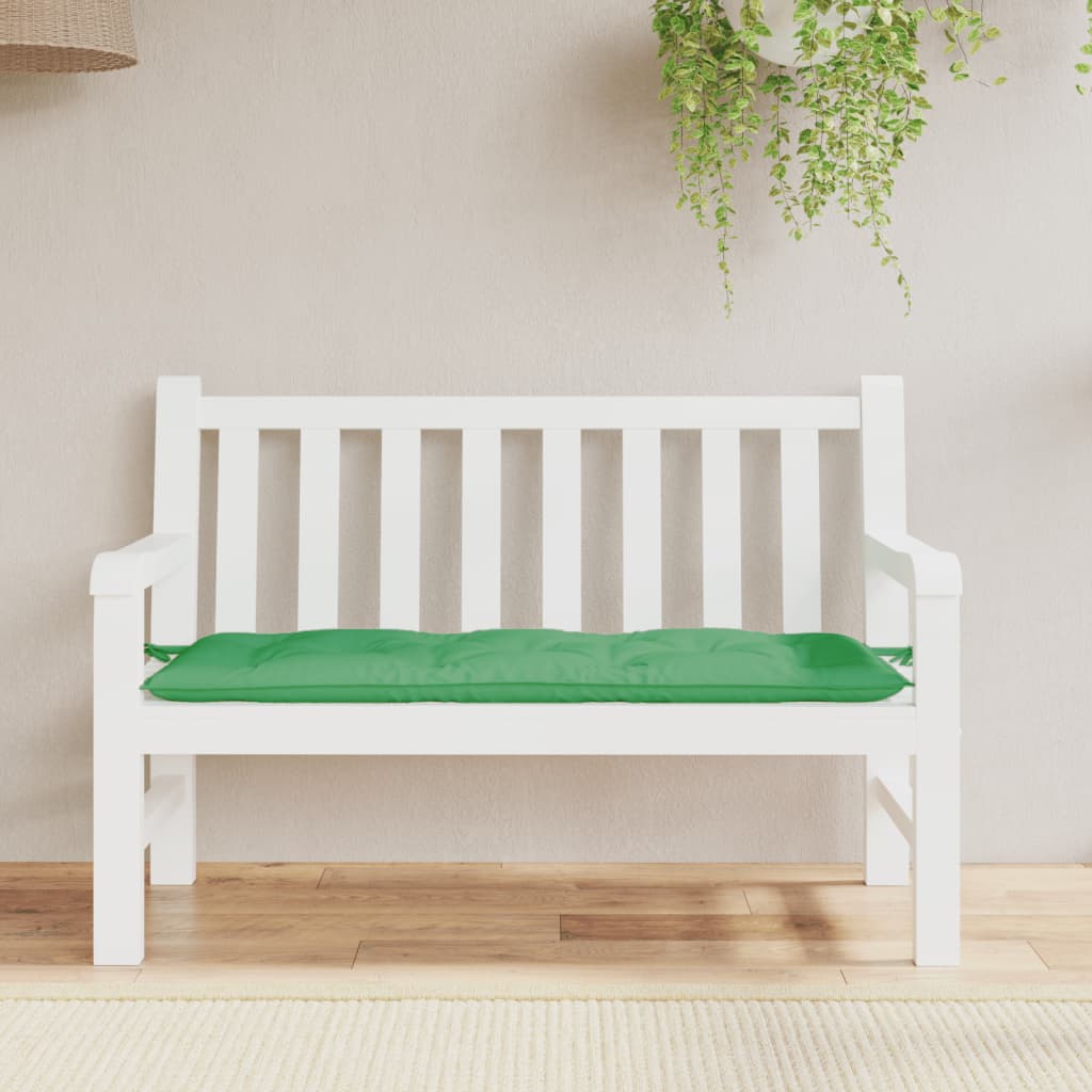Coussin pour banc de jardin vert 120x50x7 cm Tissu Oxford
