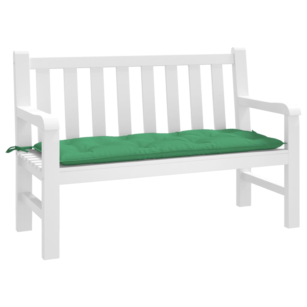 Coussin pour banc de jardin vert 120x50x7 cm Tissu Oxford