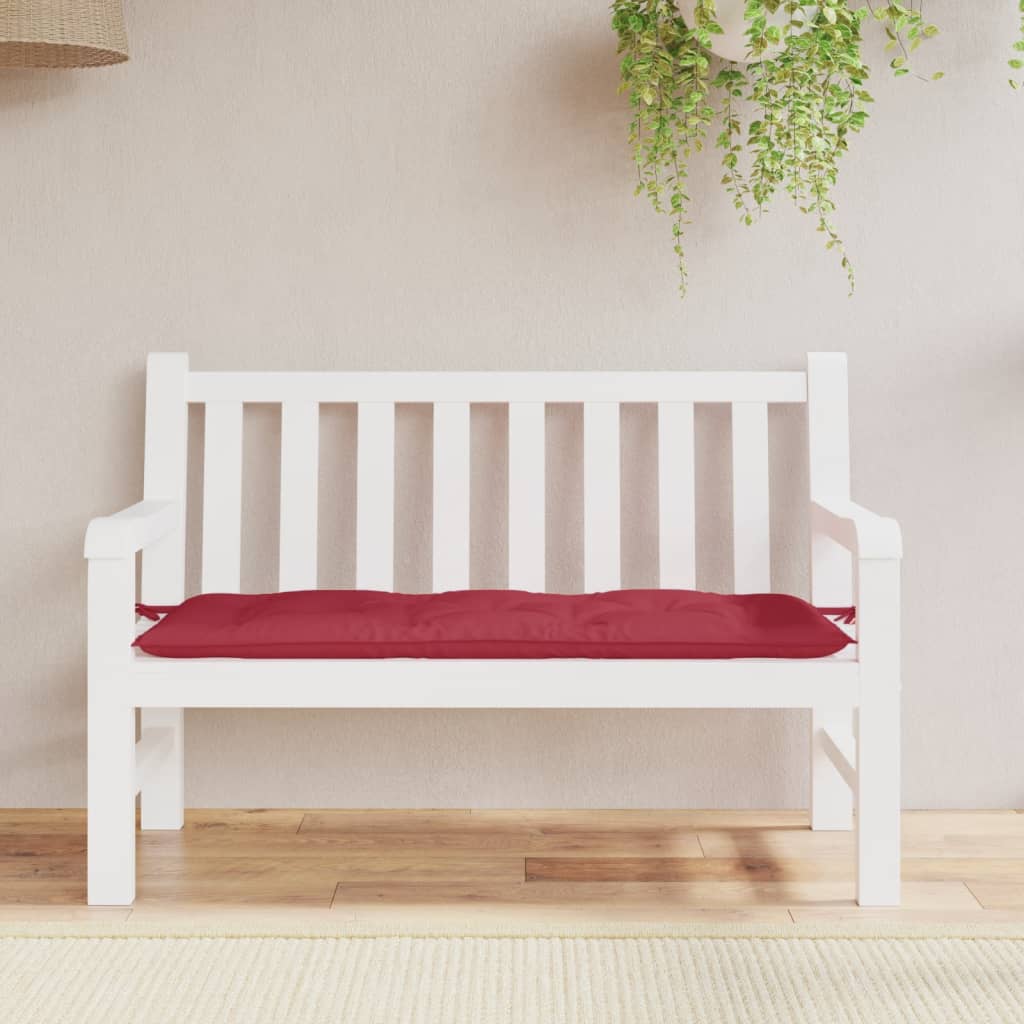 Coussin de banc de jardin bordeaux 120x50x7 cm Tissu Oxford