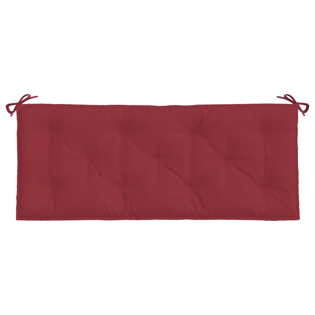 Coussin de banc de jardin bordeaux 120x50x7 cm Tissu Oxford