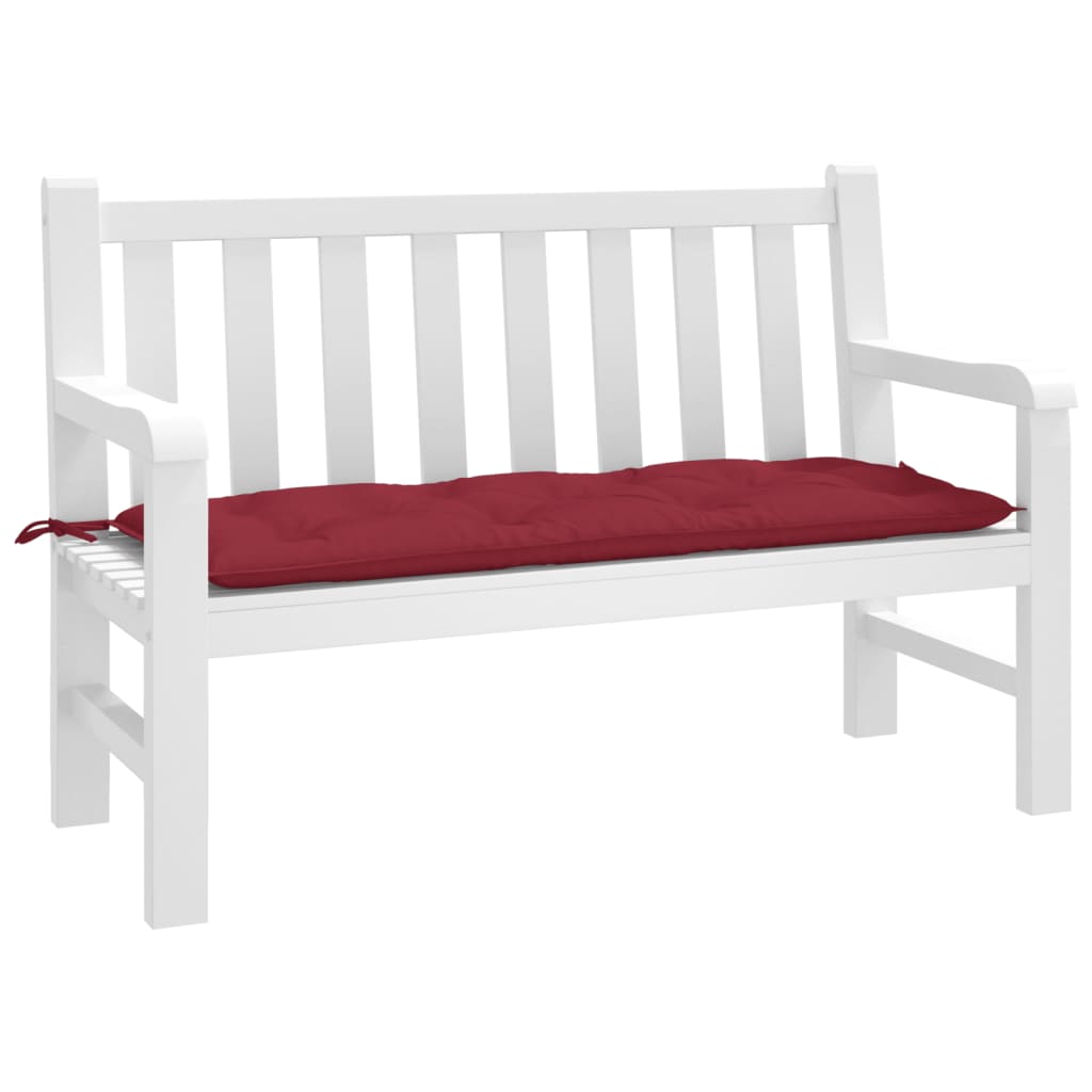 Coussin de banc de jardin bordeaux 120x50x7 cm Tissu Oxford