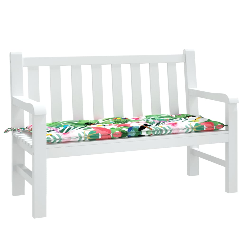 Gartenbank-Auflage Mehrfarbig 120x50x7 cm Stoff