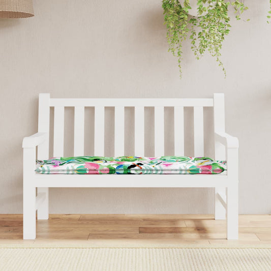 Coussin de banc multicolore 120x50x7 cm Tissu