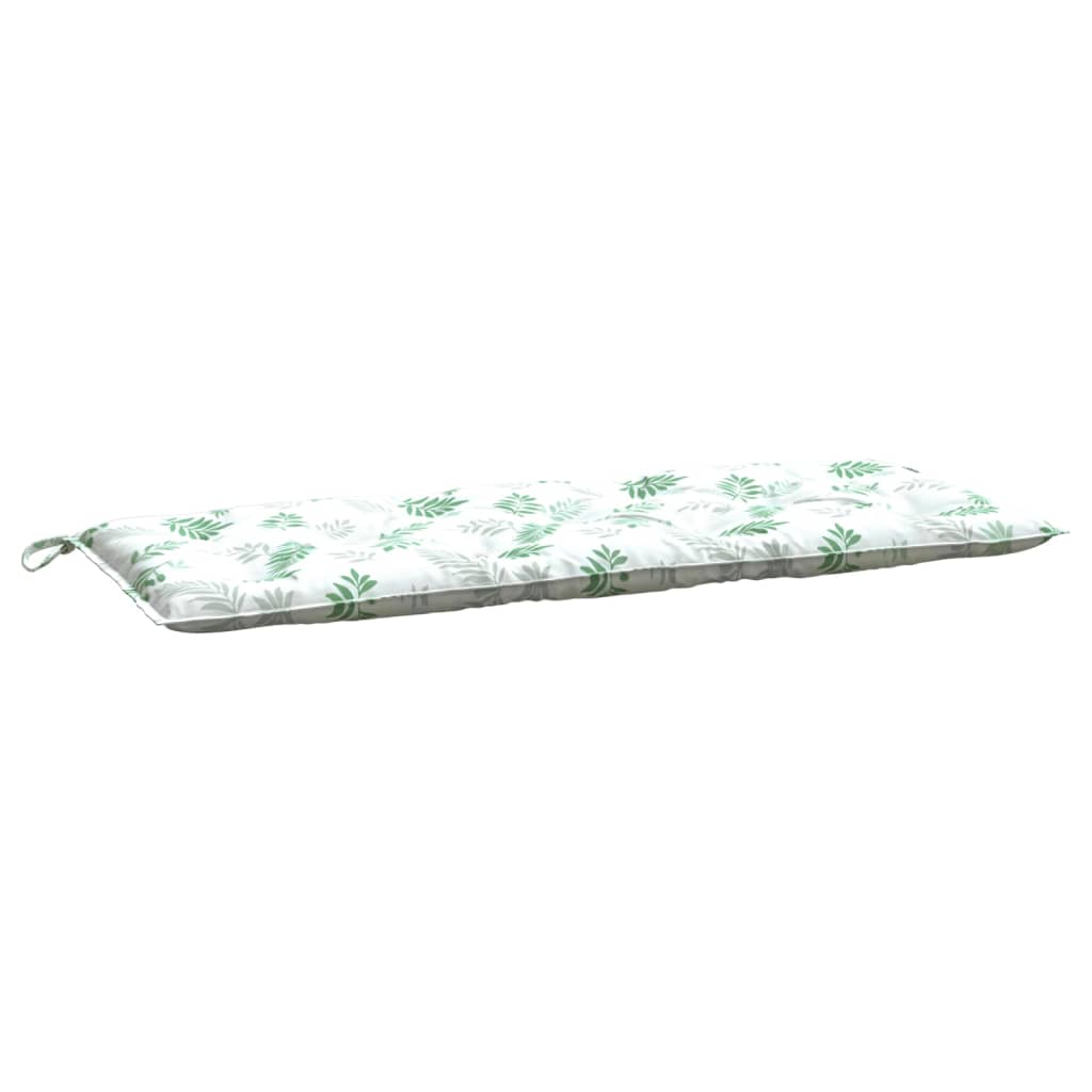 Garden Bench Cushion Leaf Pattern 120x50x7 cm Fabric