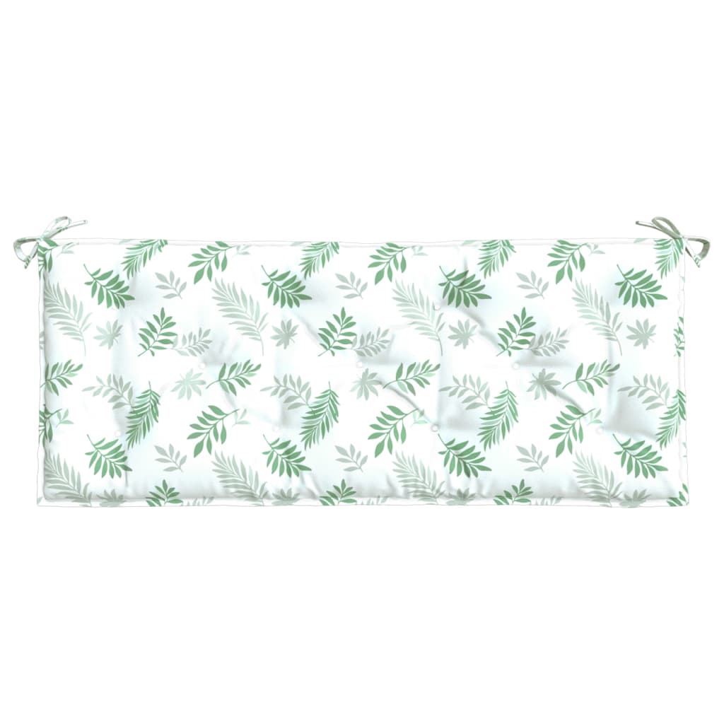 Garden Bench Cushion Leaf Pattern 120x50x7 cm Fabric