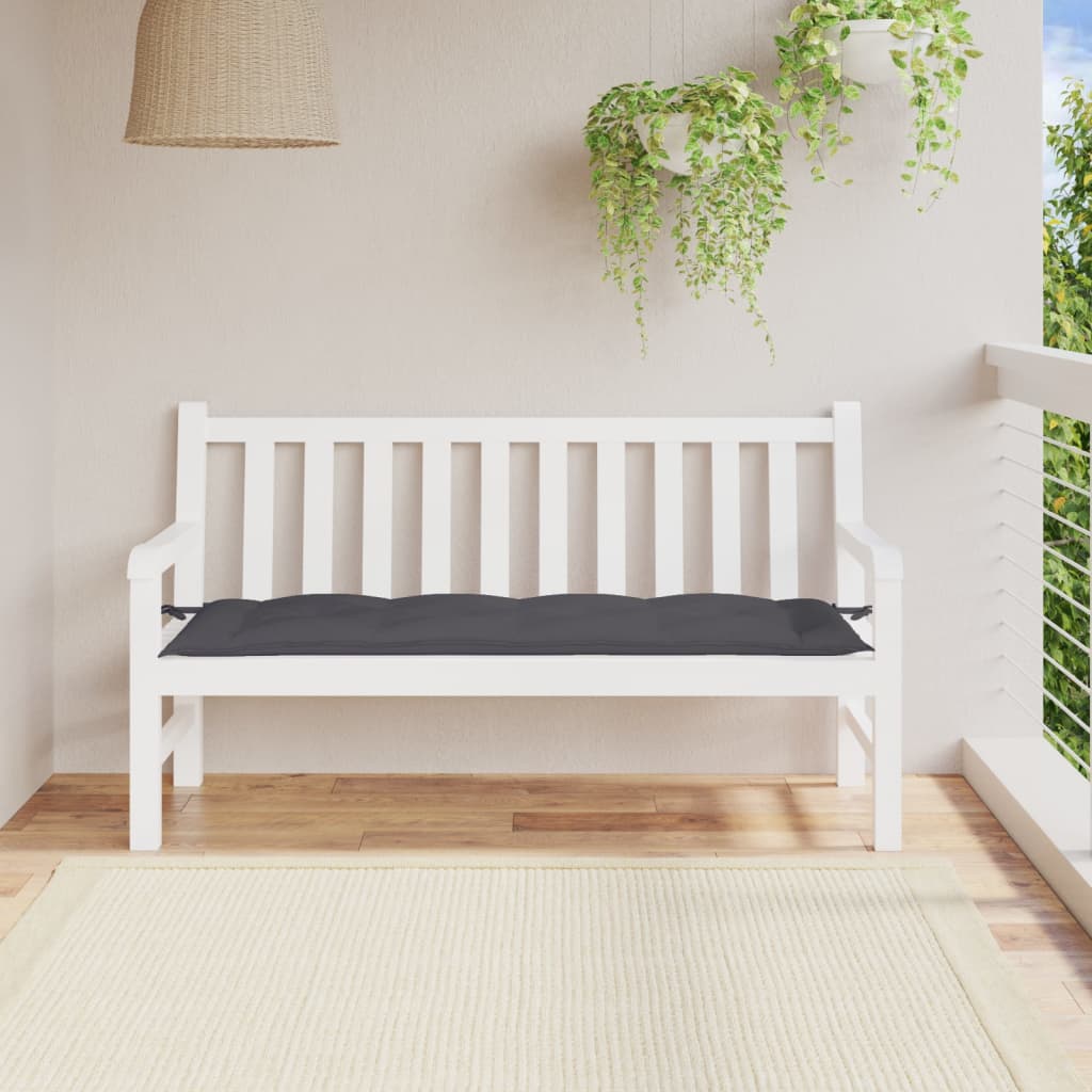 Coussin de banc de jardin anthracite 150x50x7 cm Tissu Oxford