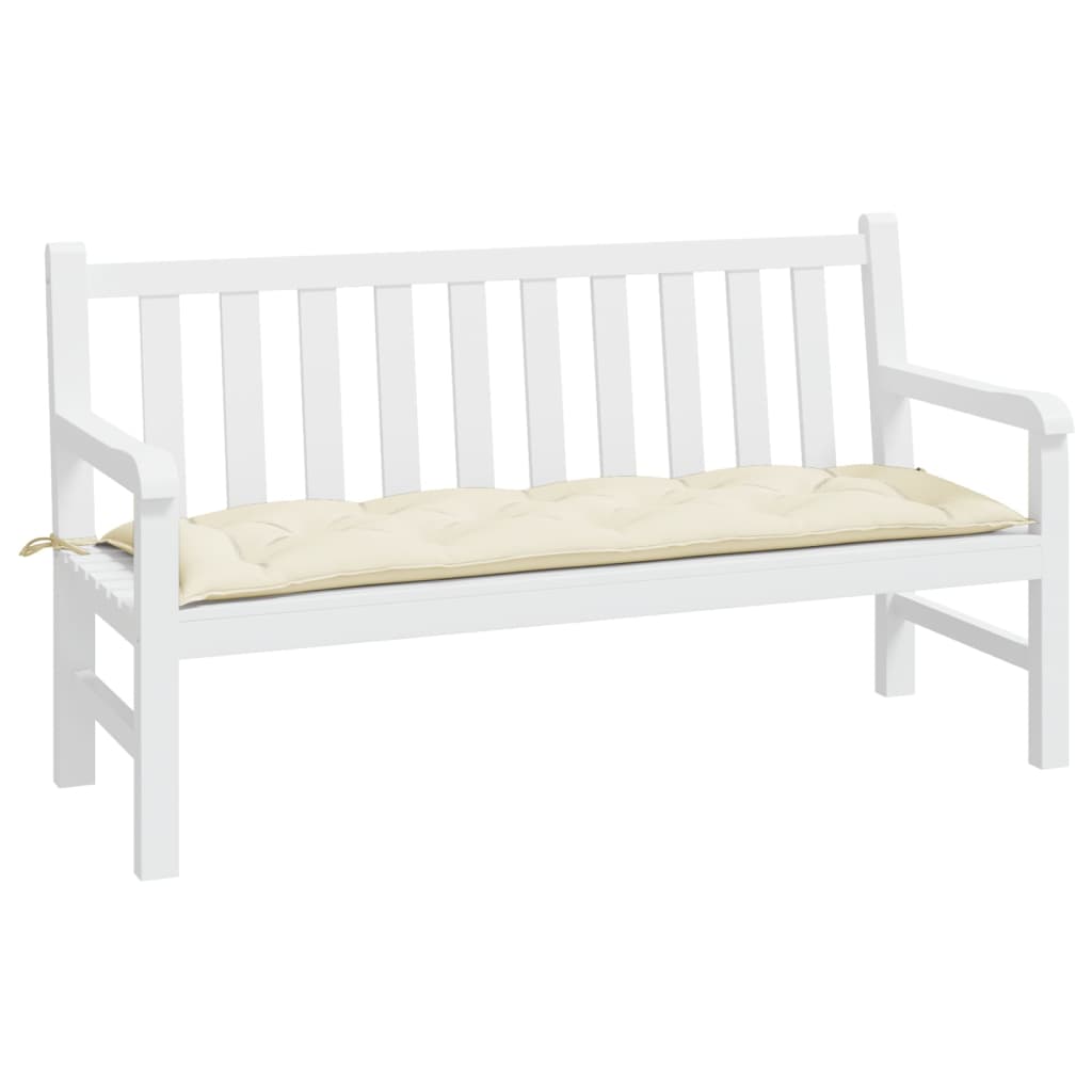 Coussin de banc de jardin Crème 150x50x7 cm Tissu Oxford