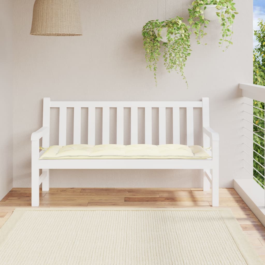 Coussin de banc de jardin Crème 150x50x7 cm Tissu Oxford
