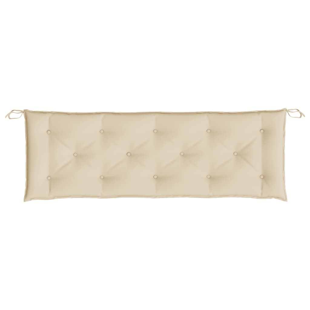 Coussin pour banc de jardin beige 150x50x7 cm Tissu Oxford