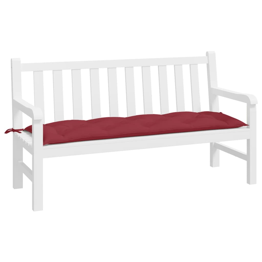 Coussin de banc de jardin bordeaux 150x50x7 cm Tissu Oxford