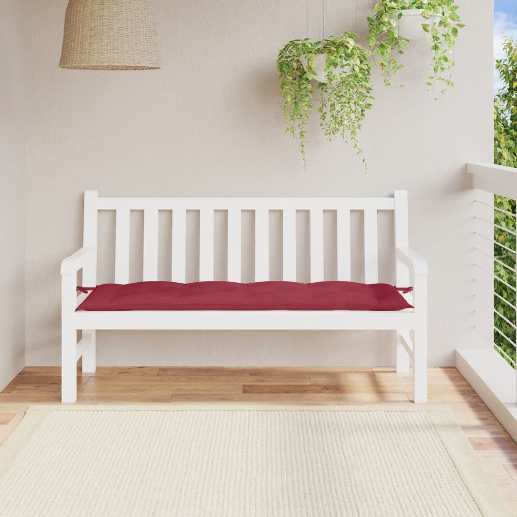 Coussin de banc de jardin bordeaux 150x50x7 cm Tissu Oxford