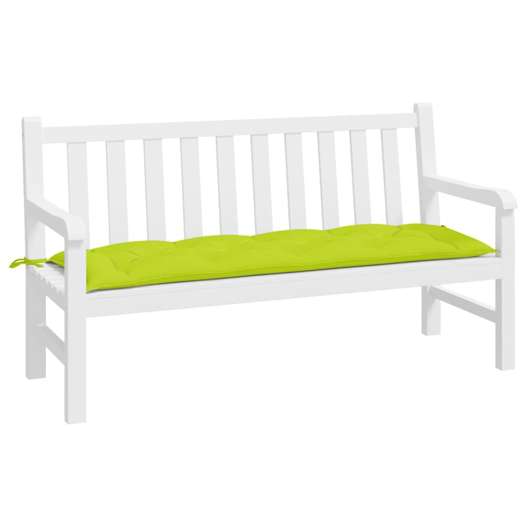 Coussin de banc de jardin vert clair 150x50x7 cm Tissu Oxford