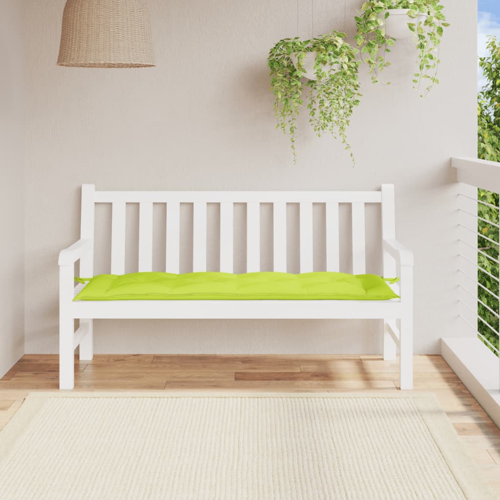 Coussin de banc de jardin vert clair 150x50x7 cm Tissu Oxford