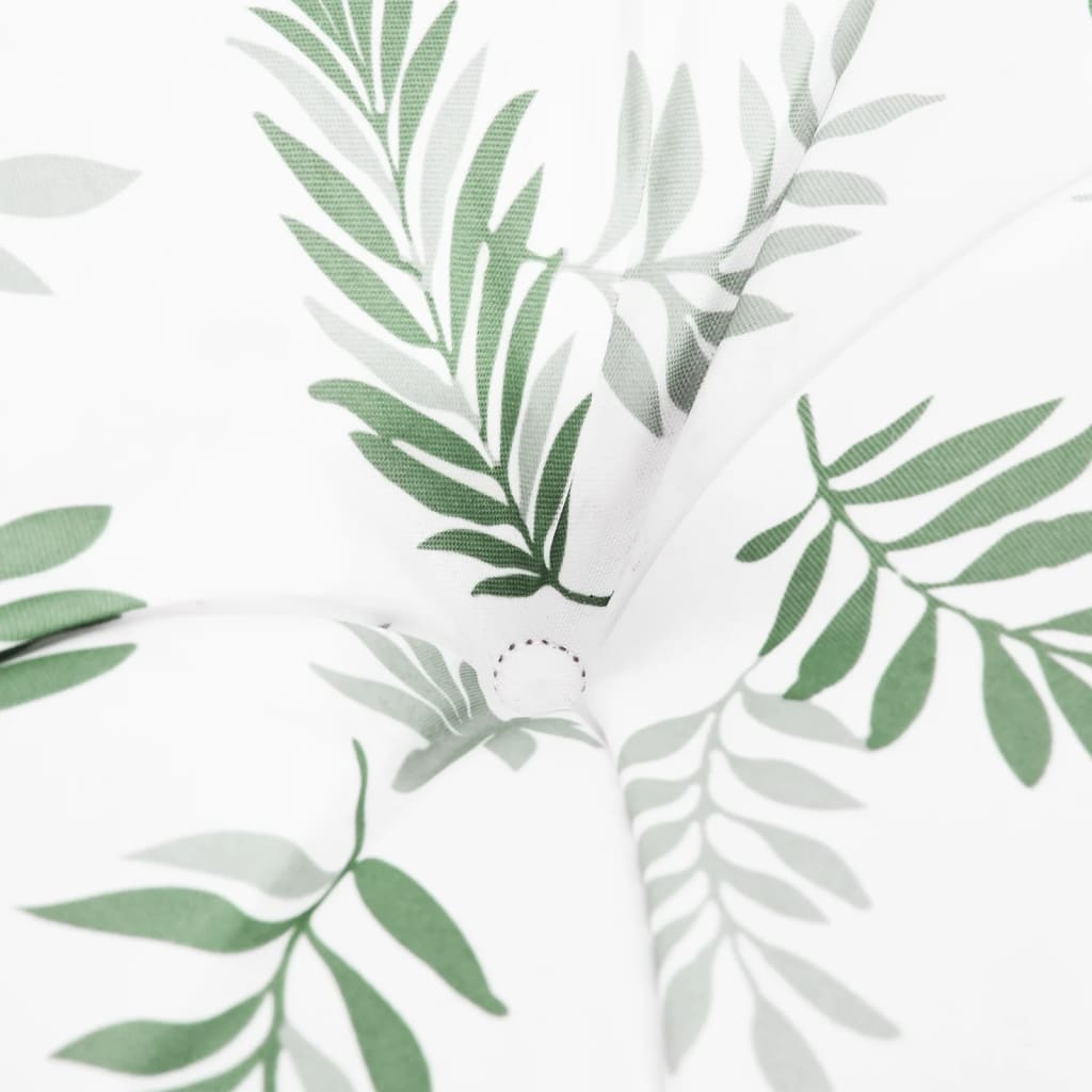 Coussin de banc de jardin motif feuille 150x50x7 cm Tissu Oxford