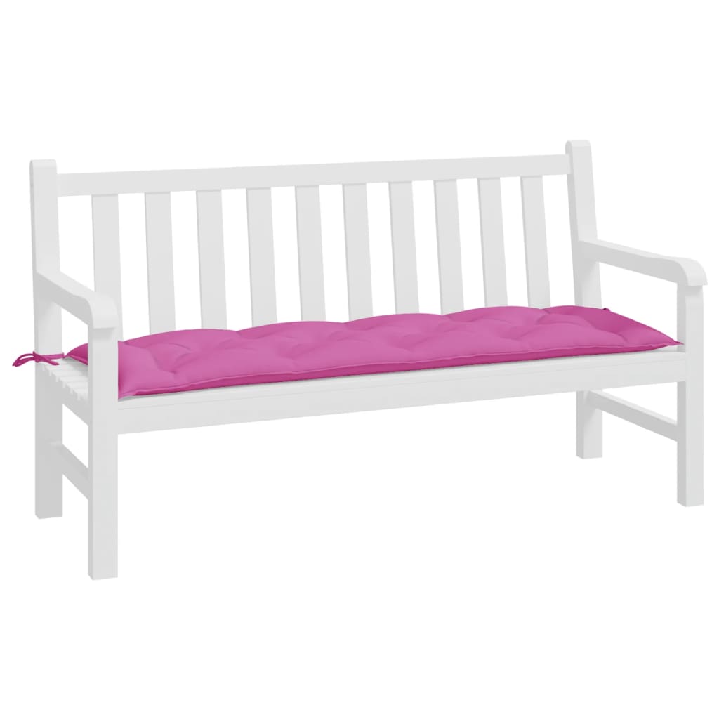 Coussin pour banc de jardin rose 150x50x7 cm en tissu Oxford