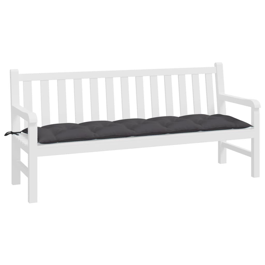 Coussin pour banc de jardin anthracite 180x50x7 cm Tissu Oxford
