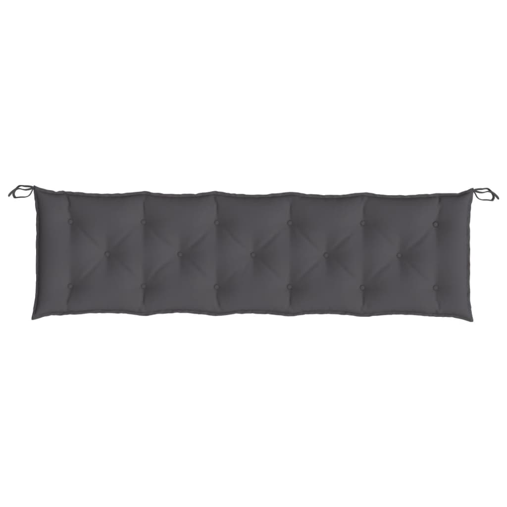 Coussin pour banc de jardin anthracite 180x50x7 cm Tissu Oxford