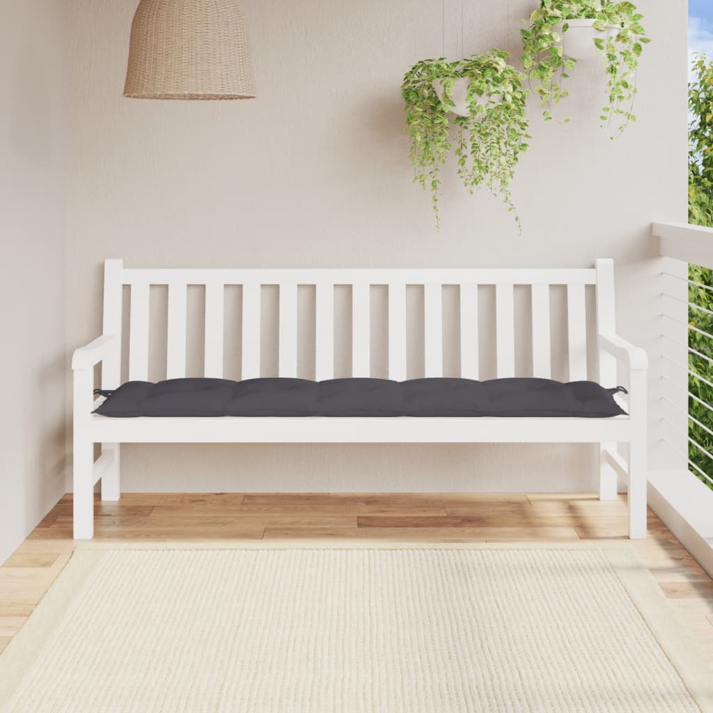 Coussin pour banc de jardin anthracite 180x50x7 cm Tissu Oxford